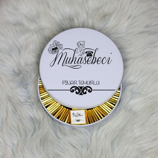 Hediyelen Muhasebeciye Hediye Metal Kutuda Çikolata 100 Adet - Image 1