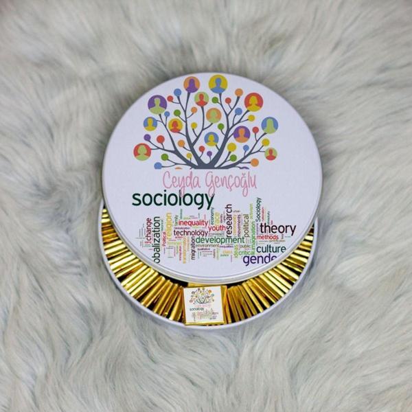 Hediyelen Sosyolog Metal Kutuda Çikolata 100 Adet 002 - Image 1