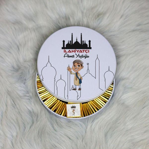 Hediyelen İlahiyatçı Metal Kutuda Çikolata 100 Adet 001 - Image 1