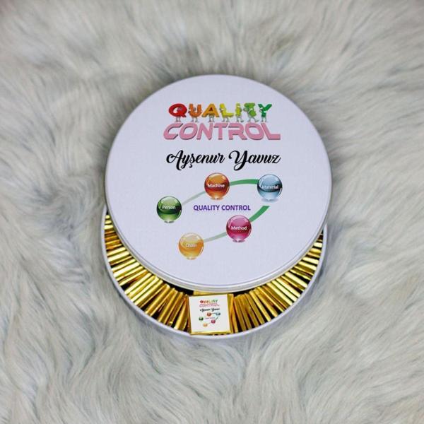 Hediyelen Quality Control Metal Kutuda Çikolata 100 Adet - Image 1