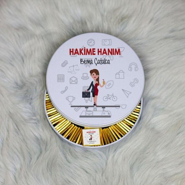 Hediyelen Hakime Hanım Metal Kutuda Çikolata 100 Adet - Image 1