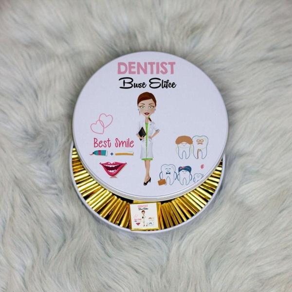Hediyelen Dentist Metal Kutuda Çikolata 100 Adet - Image 1