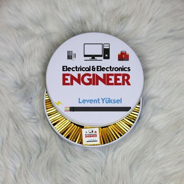 Hediyelen Electrical & Electronics Engineer Metal Kutuda Çikolata 100 Adet 001 - Image 1