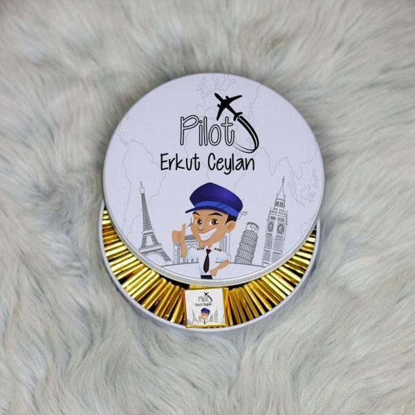 Hediyelen Pilot Metal Kutuda Çikolata 100 Adet 001 - Image 1