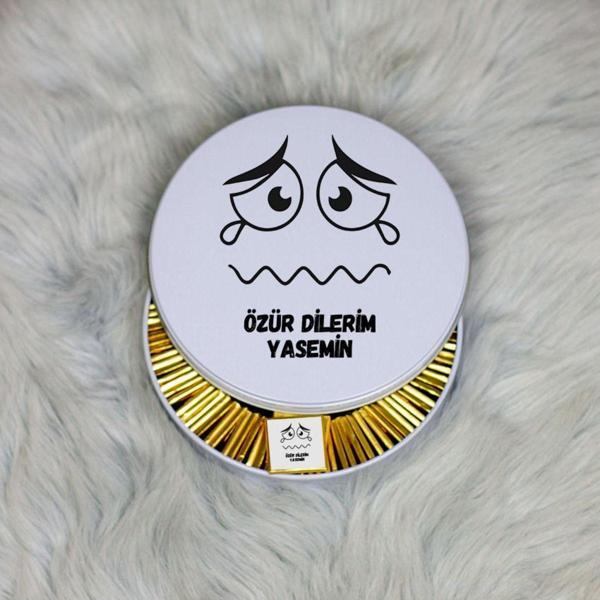 Hediyelen Özür Dilerim Metal Kutuda Çikolata 100 Adet - Image 1