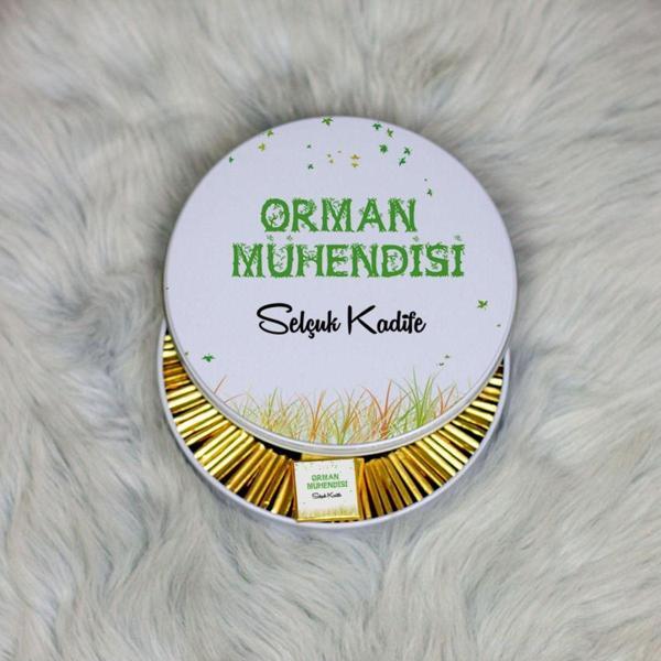 Hediyelen Orman Müühendisi Metal Kutuda Çikolata 100 Adet - Image 1
