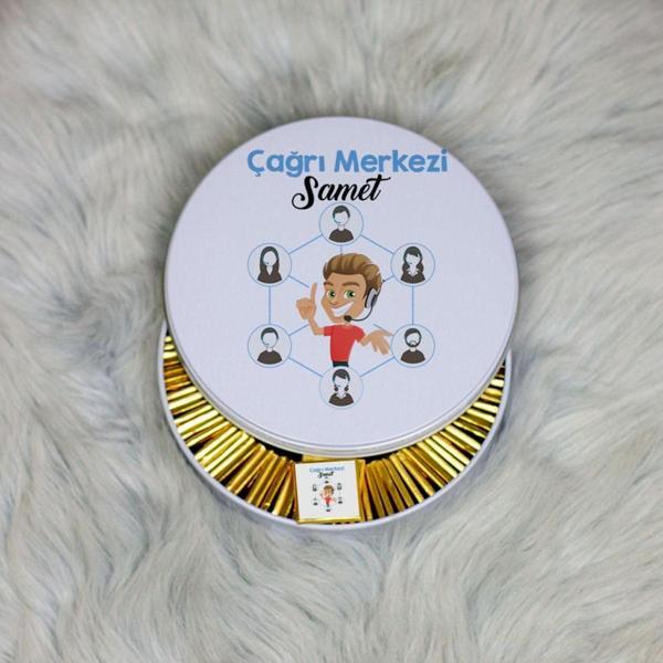 Hediyelen Çağrı Merkezi Metal Kutuda Çikolata 100 Adet - Image 1