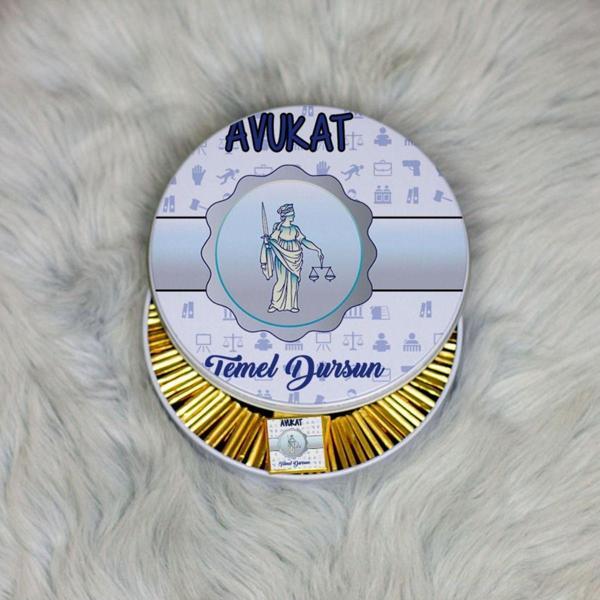 Hediyelen Avukata Hediye Metal Kutuda Çikolata 100 Adet 002 - Image 1