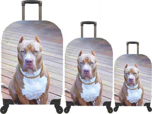 My Saraciye Valiz Kılıfı, Bavul Kılıfı Büyük, Orta, Kabin Boy Kılıf Seti, My 87 Pitbull - Image 1