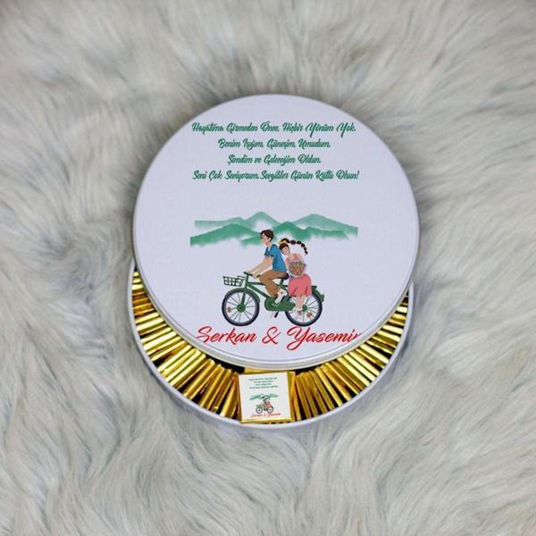 Hediyelen Sevgiliye Hediye Metal Kutuda Çikolata 100 Adet 027 - Image 1