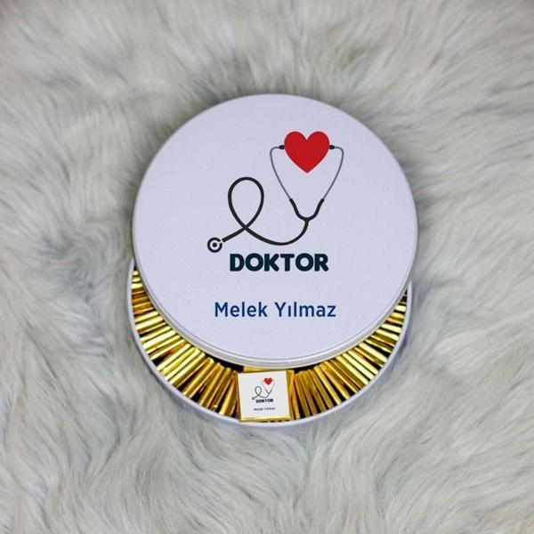 Hediyelen Doktora Hediye Metal Kutuda Çikolata 100 Adet 004 - Image 1