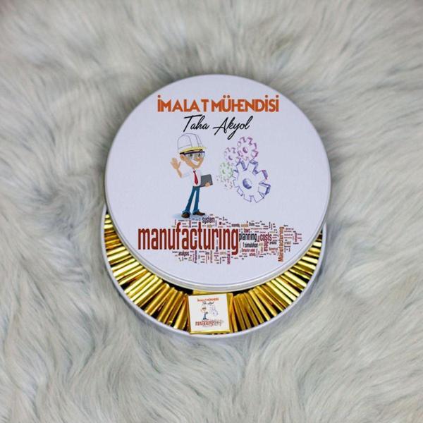 Hediyelen İmalat Mühendisi Metal Kutuda Çikolata 100 Adet - Image 1