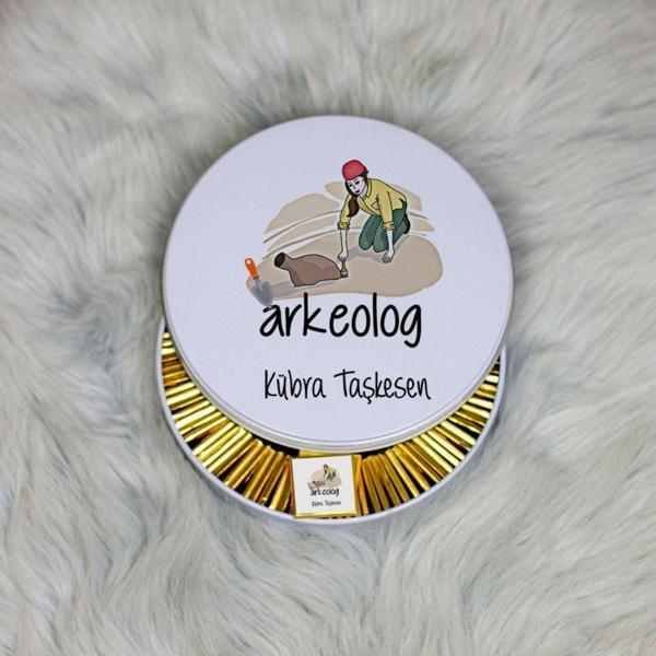Hediyelen Arkeolog Metal Kutuda Çikolata 100 Adet 001 - Image 1