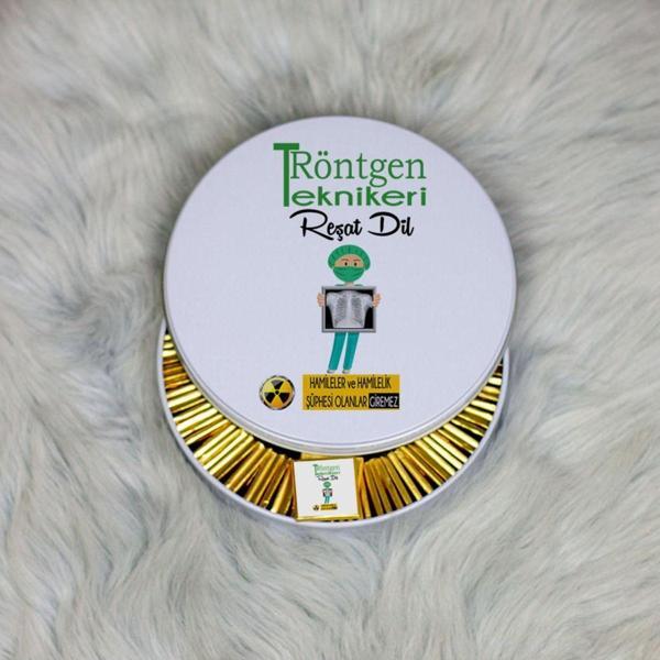 Hediyelen Röntgen Teknikeri Metal Kutuda Çikolata 100 Adet 002 - Image 1