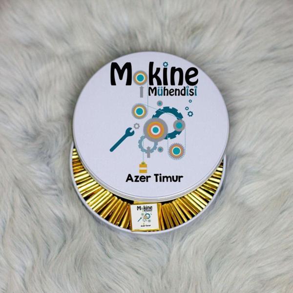 Hediyelen Makine Mühendisi Metal Kutuda Çikolata 100 Adet 005 - Image 1