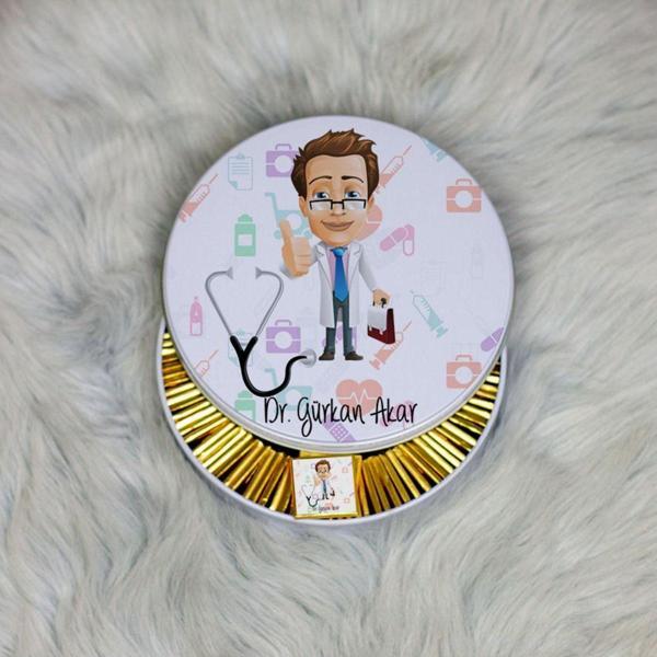 Hediyelen Doktor Metal Kutuda Çikolata 100 Adet 001 - Image 1
