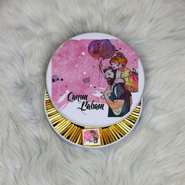 Hediyelen Canım Babam Metal Kutuda Çikolata 100 Adet 004 - Image 1