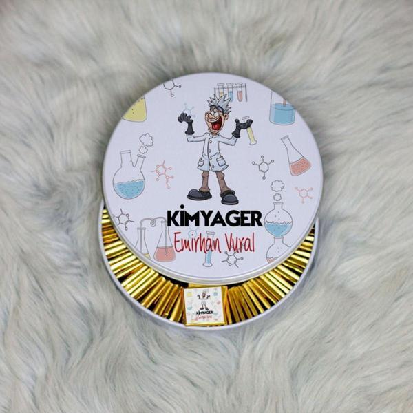 Hediyelen Kimyager Metal Kutuda Çikolata 100 Adet - Image 1