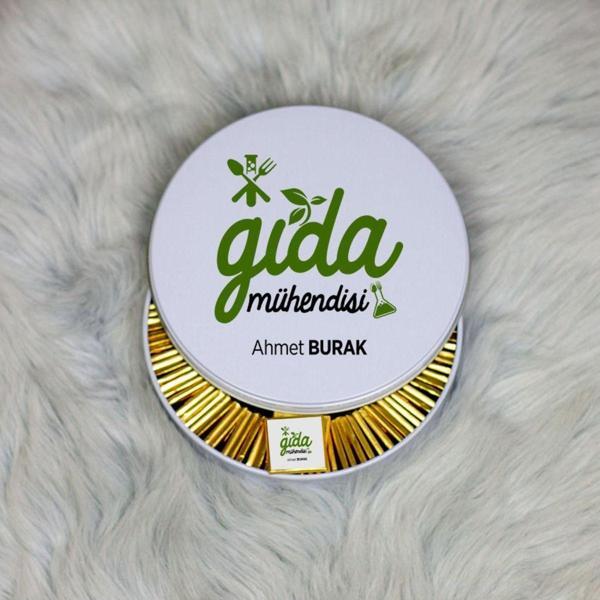 Hediyelen Gıda Mühendisi Metal Kutuda Çikolata 100 Adet 003 - Image 1