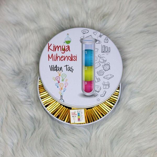 Hediyelen Kimya Mühendisi Metal Kutuda Çikolata 100 Adet - Image 1