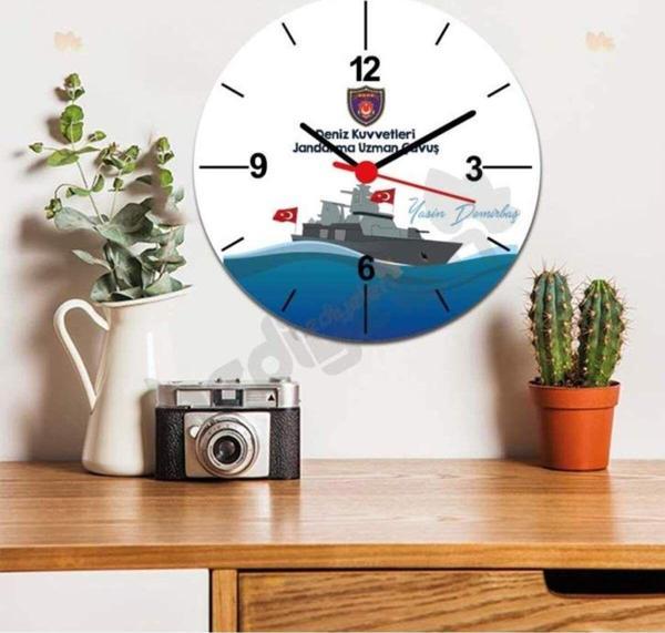 Hediyelen Deniz Kuvvetleri Jandarma Uzman Çavuş Duvar Saati - Image 1