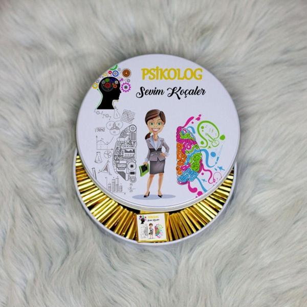 Hediyelen Psikolog Metal Kutuda Çikolata 100 Adet 003 - Image 1