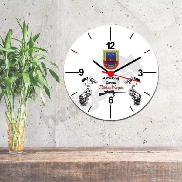 Hediyelen Astsubay Çavuş Duvar Saati - Image 1