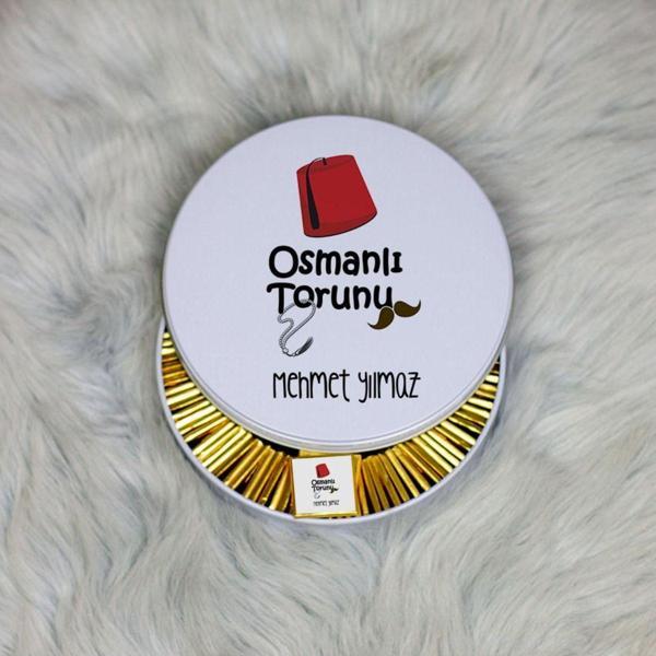 Hediyelen Osmanlı Torunu Metal Kutuda Çikolata 100 Adet - Image 1