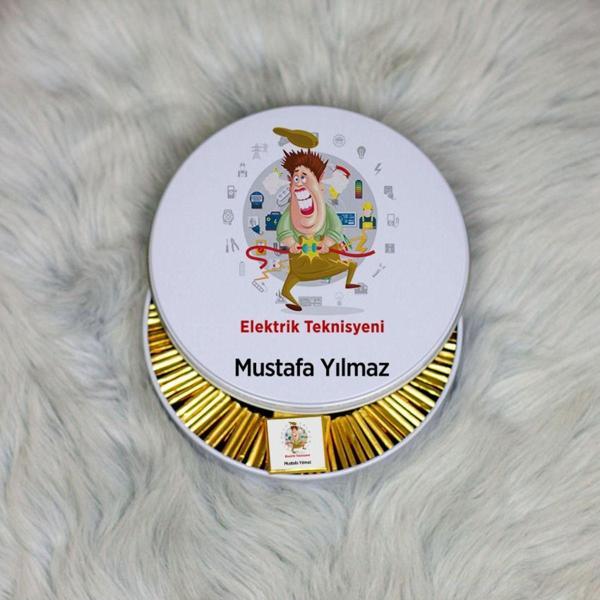 Hediyelen Elektrik Teknisyeni Metal Kutuda Çikolata 100 Adet - Image 1
