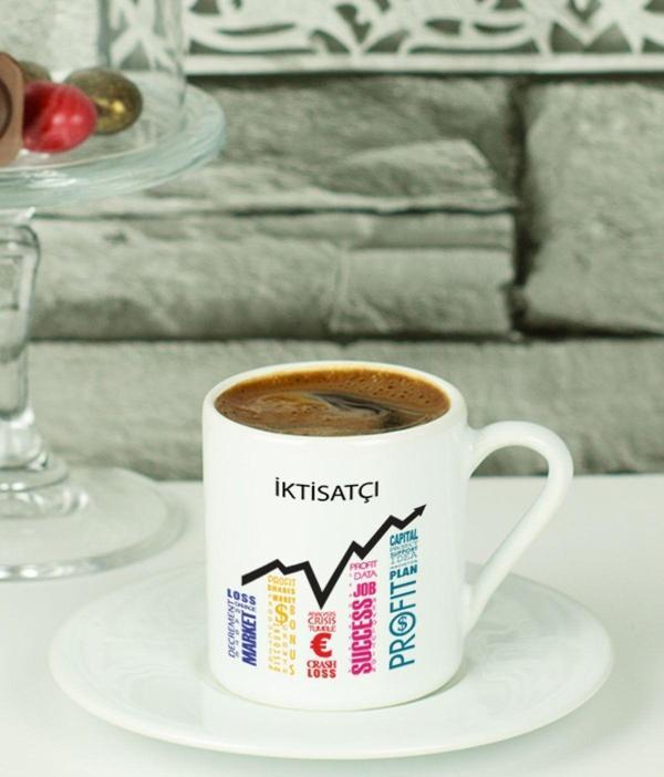 Hediyelen İktisatçı Türk Kahvesi Fincanı Beyaz - Image 1