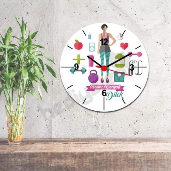 Hediyelen Pilates Eğitmeni Duvar Saati - Image 1