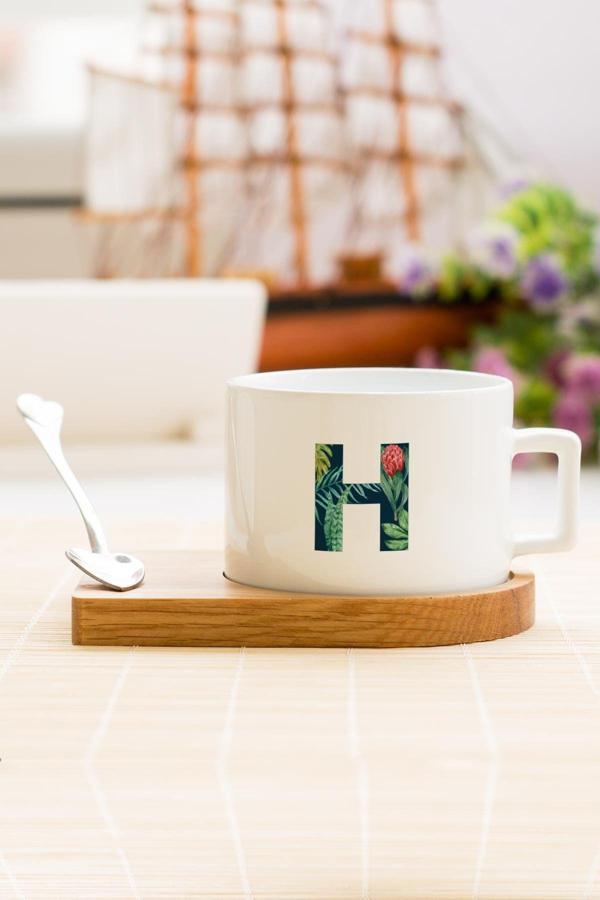 Hediyelen H Harfi Çay Kahve Fincanı - Image 1