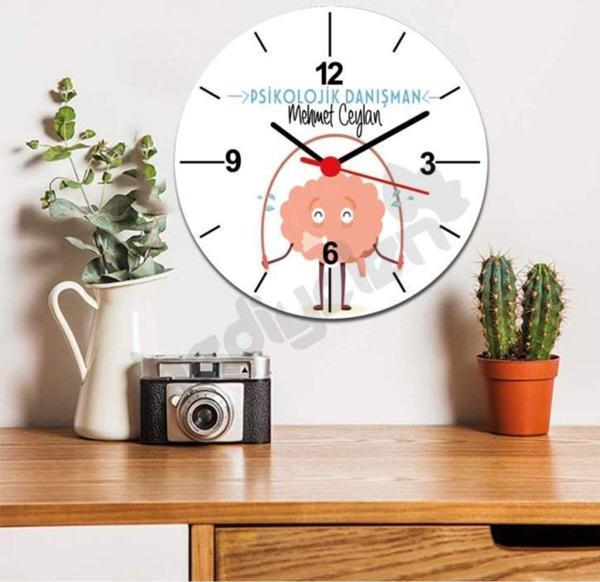 Hediyelen Psikolojik Danışman Beyin Tasarım Duvar Saati - Image 1