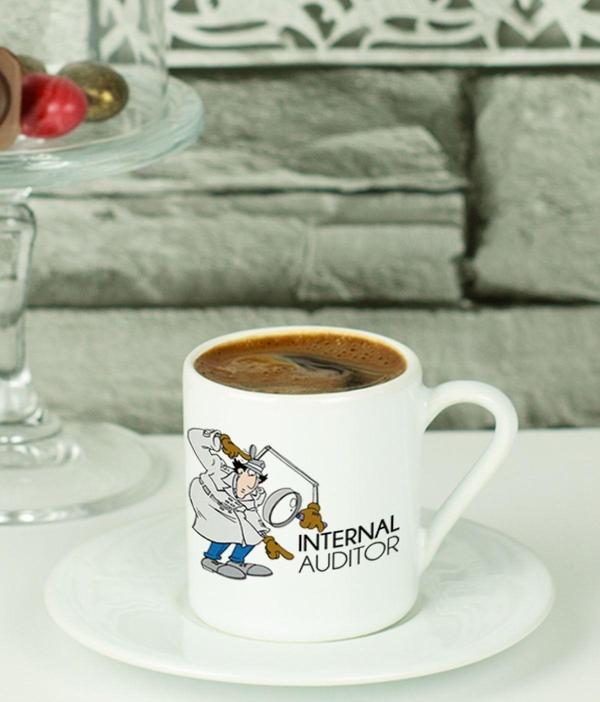 Hediyelen Internal Auditor Türk Kahvesi Fincanı Beyaz - Image 1
