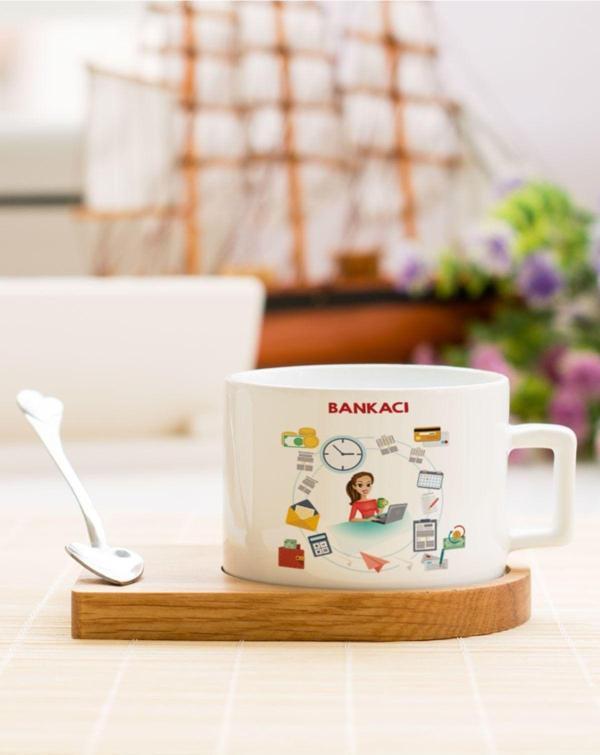Hediyelen Bankacı Çay Kahve Fincanı - Image 1