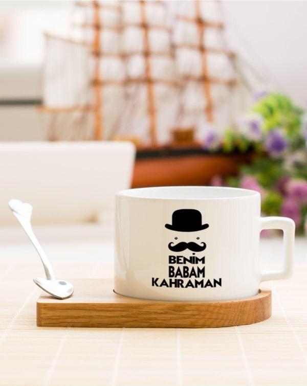 Hediyelen Benim Babam Kahraman Çay Kahve Fincanı - Image 1