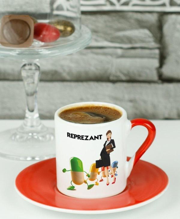 Hediyelen Reprezant Türk Kahvesi Fincanı Kırmızı - Image 1