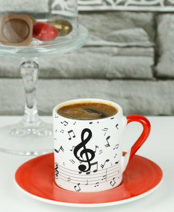 Hediyelen Nota Türk Kahvesi Fincanı Kırmızı - Image 1