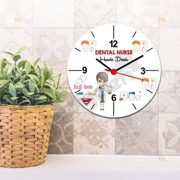 Hediyelen Dental Nurse Duvar Saati 001 - Image 1