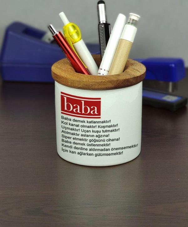 Hediyelen Babaya Hediye Seramik Kalemlik - Image 1