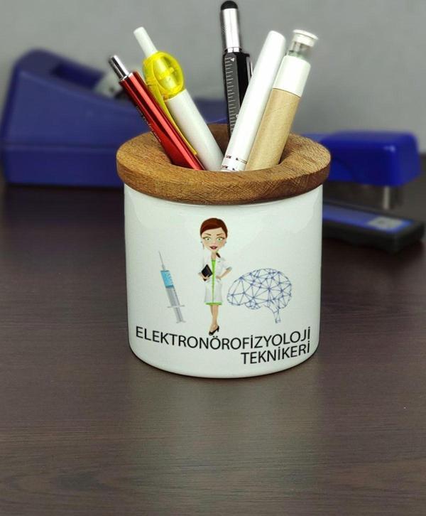 Hediyelen Elektronörofizyoloji Teknikeri Seramik Kalemlik - Image 1