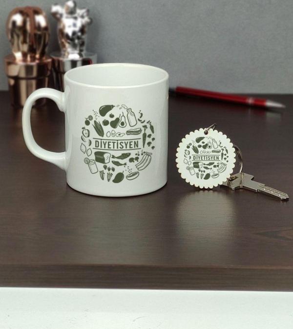 Hediyelen Diyetisyen Kupa Bardak Ve Anahtarlık Set - Image 1