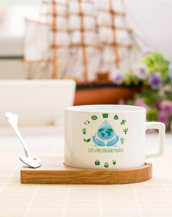 Hediyelen Çevre Mühendisi Çay Kahve Fincanı - Image 1