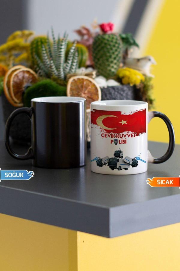 Hediyelen Çevik Kuvvet Polisi Sihirli Kupa Bardak - Image 1