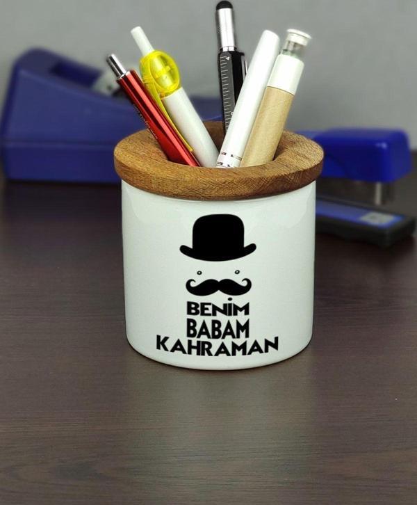 Hediyelen Benim Babam Kahraman Seramik Kalemlik - Image 1