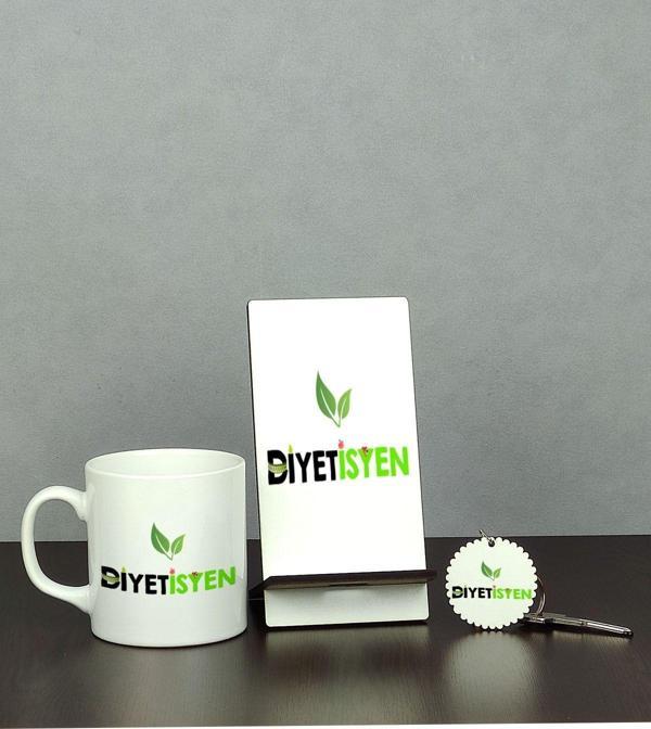 Hediyelen Diyetisyen Üçlü Set (Kupa + Telefon Standı + Anahtarlık) - Image 1