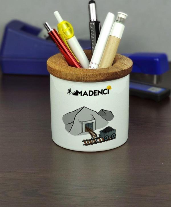 Hediyelen Madenci Seramik Kalemlik - Image 1