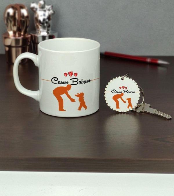 Hediyelen Babalar Günü Hediyesi Kupa Bardak Ve Anahtarlık Set - Image 1