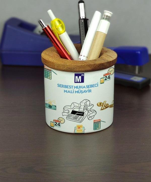 Hediyelen Serbest Muhasebeci Mali Müşavir Seramik Kalemlik - Image 1