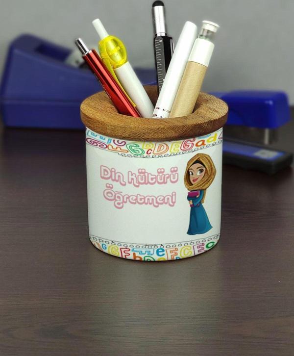 Hediyelen Din Kültürü Öğretmeni Seramik Kalemlik - Image 1